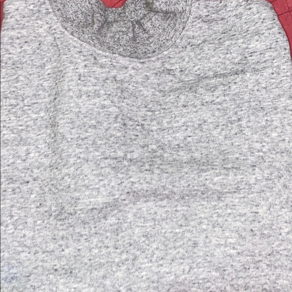 mock crew neck sweatshirt